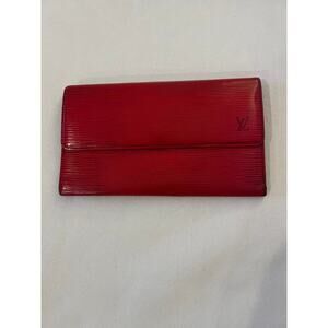 Louis Vuitton Red Epi Wallet